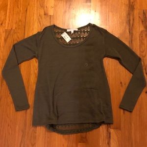 Aeropostale long sleeve shirt with lace back